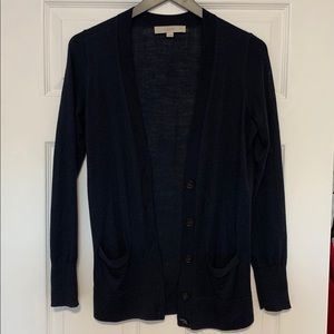 LOFT navy blue cardigan